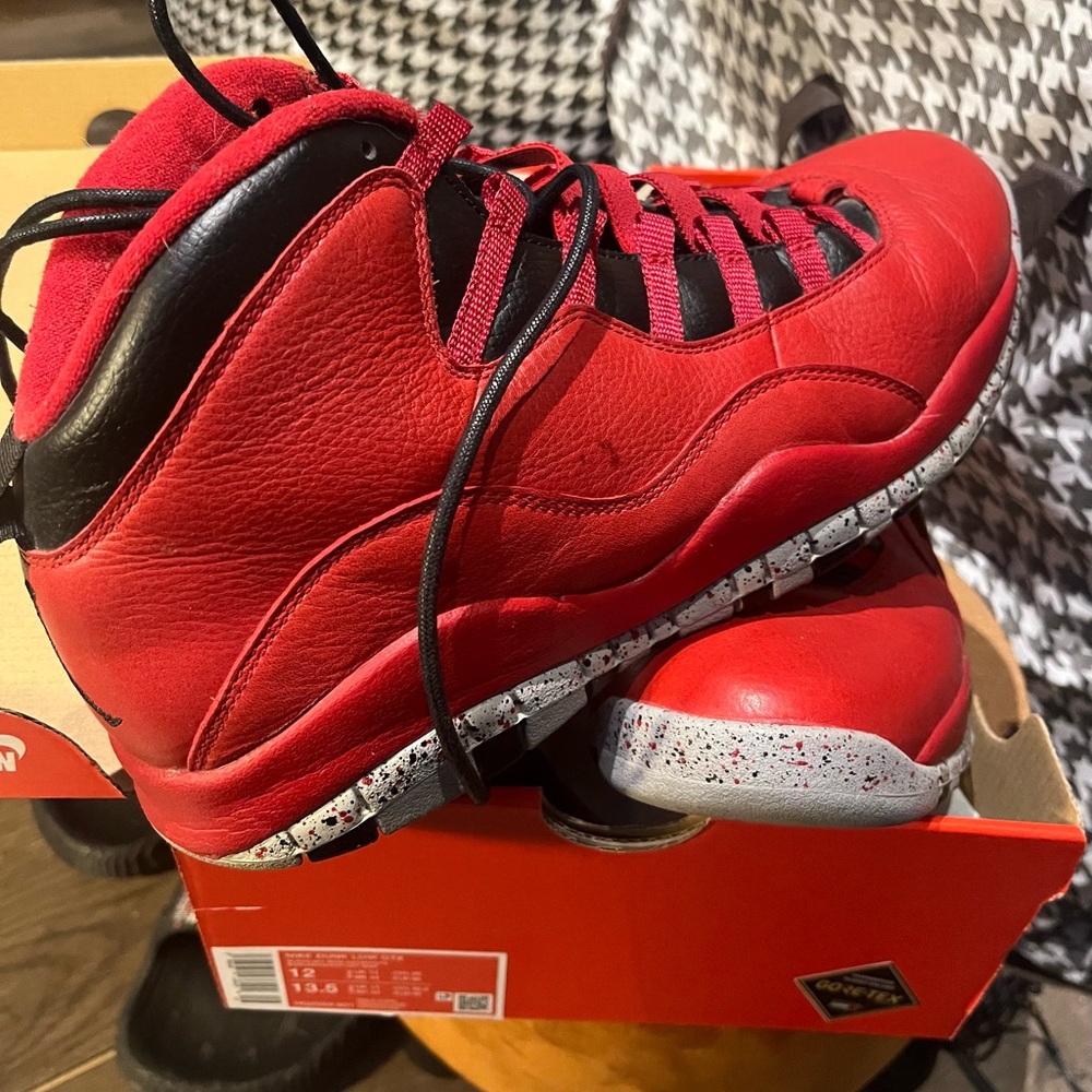Jordan Red and Black Athletic Shoes